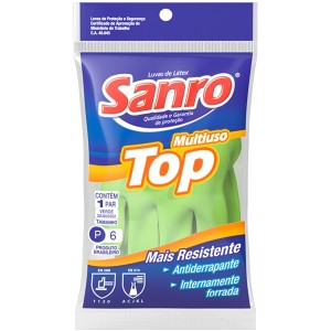 Luva sanro top p verde