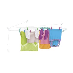 Varal de teto monaco secalux branco aço