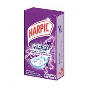 Pastilha adesiva harpic lavanda c/3