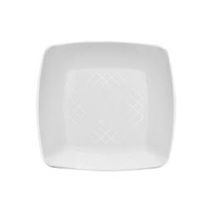 Prato branco quad. sert plast c/10
