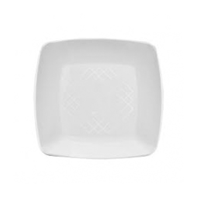 Prato branco quad. sert plast c/10