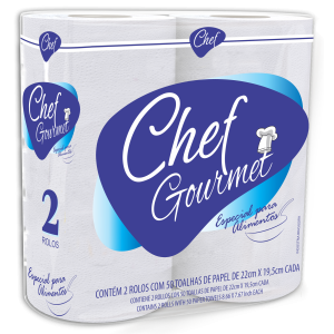Papel toalha coz chef gourmet c/2
