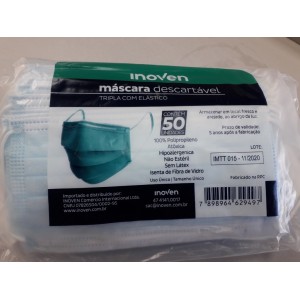 Mascara descartavel tnt tripla inoven c/50